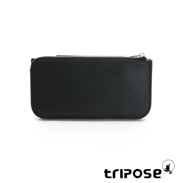 【tripose】TRANS進口牛皮簡式長夾(黑)