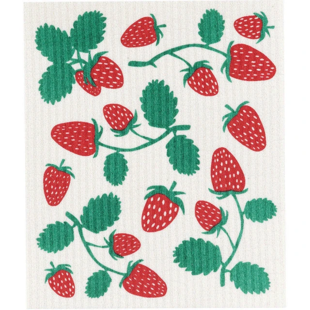 【NOW】瑞典環保抹布 草莓(洗碗布 廚房抹布 清潔布 擦拭布 環保材質抹布)