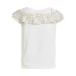 【ILEY 伊蕾】法式浪漫花卉假兩件棉質上衣(白色；M-XL；1232071223)