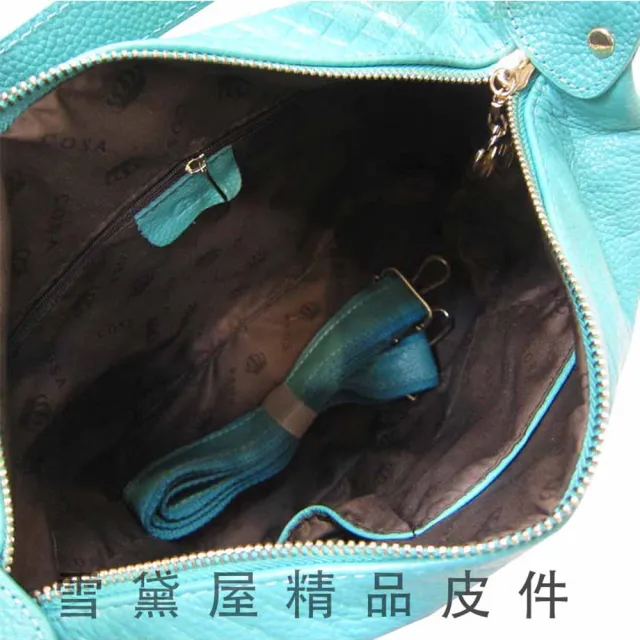 【SNOW.bagshop】雙11 水餃包 中容量 可手提 肩背 斜背 100%進口牛皮革材質 附二組 長短背帶