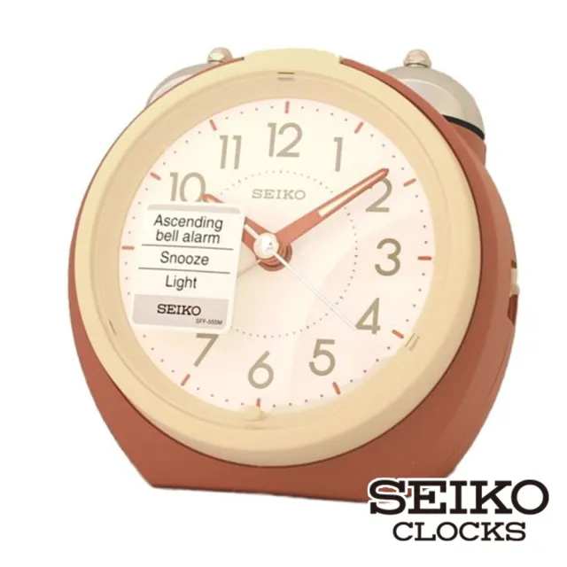 【SEIKO 精工】小紅帽靜音秒針貪睡鬧鐘-紅色(SEIKO、鬧鐘、日本原廠機芯、夜光、貪睡裝置 SK048)