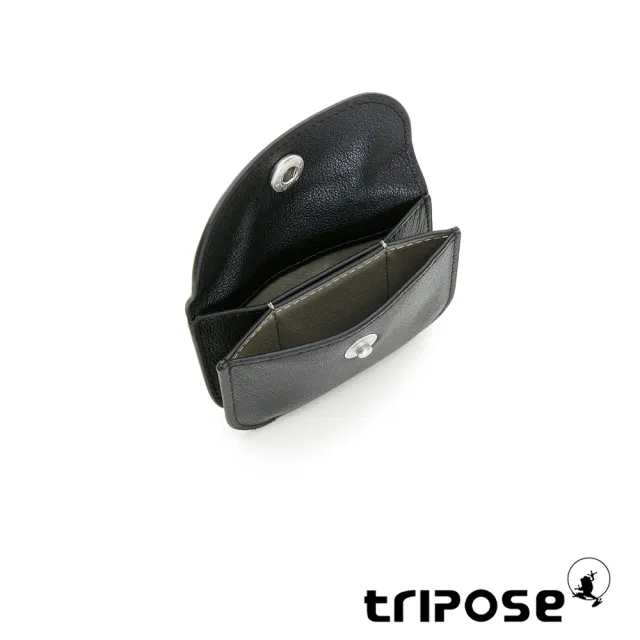 【tripose】TRANS進口牛皮零錢包(黑)