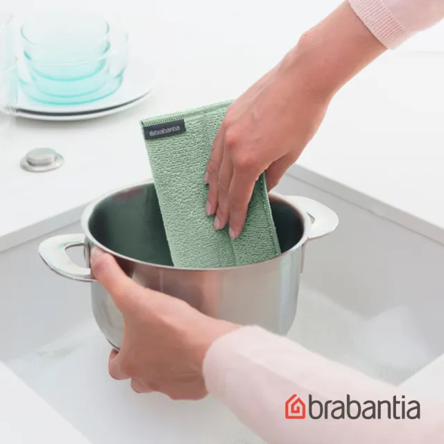 【Brabantia】碳纖維清理墊3入(仙綠色)