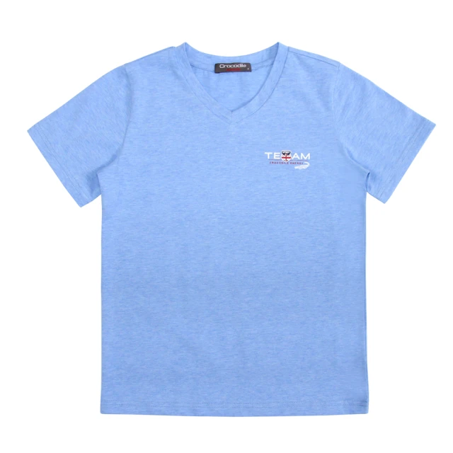 【Crocodile Junior 小鱷魚童裝】『小鱷魚童裝』印圖V領T恤(U61402*51-小碼款)