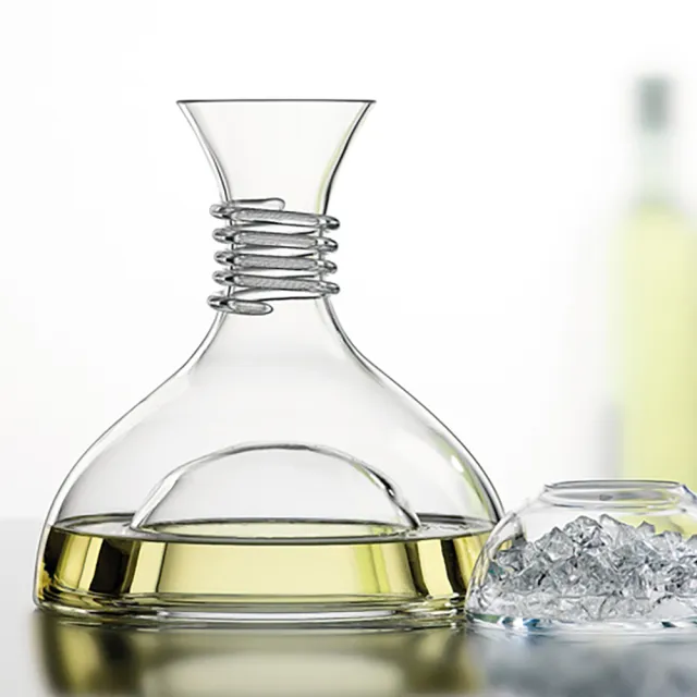 【IUSE】德國 Spiegelau 醒酒器/附冰座/1L(歐洲製/水晶杯/醒酒器)