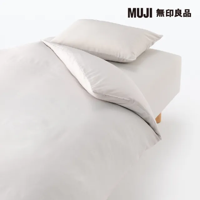 【MUJI 無印良品】萊賽爾纖維枕套/43/淺灰 43*63cm