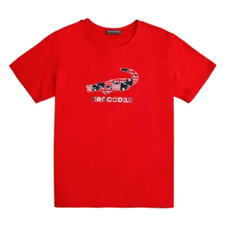 【Crocodile Junior 小鱷魚童裝】『小鱷魚童裝』經典鱷魚印圖T恤(U61408-01-大碼款)