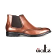 【Waltz】英倫紳士 經典雕花 真皮短靴(642014-06 華爾滋皮鞋)