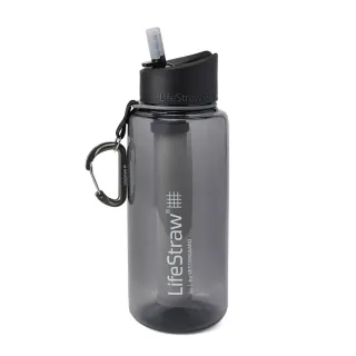 【LifeStraw】二段式過濾生命淨水瓶 1L｜灰色(濾水瓶 登山 健行 露營 旅遊 急難 避難 野外求生)