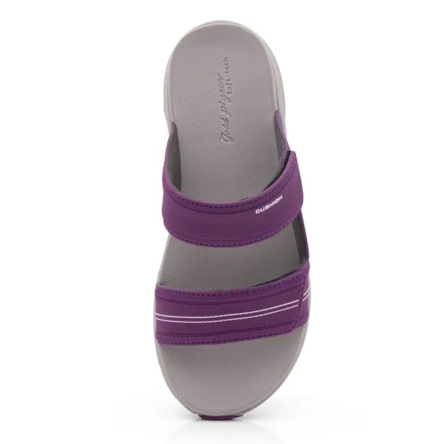 【G.P】女款輕羽緩震紓壓雙帶拖鞋G3738W-紫色(SIZE:36-39 共三色)