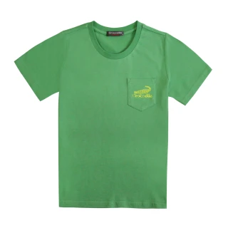 【Crocodile Junior 小鱷魚童裝】『小鱷魚童裝』撞色LOGO圓領T恤(U61419-43-小碼款)