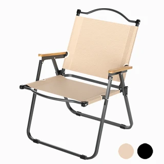 【Kimoshop】戶外木紋大號折疊椅