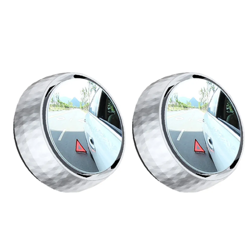 【倒車輔助】360°吸附式高清汽車盲點鏡2入(防水 廣角 360度 可調整 吸附式 後視鏡 小圓鏡 後照鏡 輔助境)