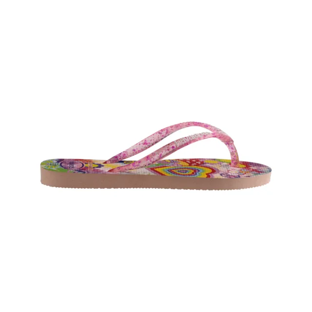 【havaianas 哈瓦仕】拖鞋 童鞋 夾腳拖 Kids Slim Fashion 粉色 4129934-0076K(哈瓦士)