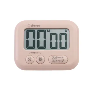 【DRETEC】香香皂3_日本大螢幕計時器-粉色-日文按鍵(T-614PK)