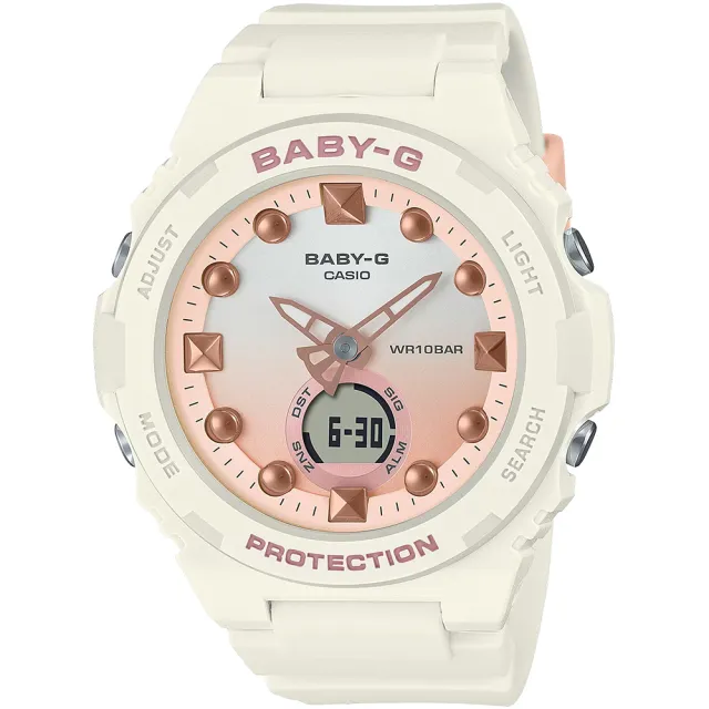 【CASIO 卡西歐】BABY-G 盛夏活力雙顯手錶  禮物(BGA-320-7A1/速)