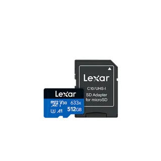 【Lexar 雷克沙】633x microSDXC UHS-I A2 U3 512G記憶卡