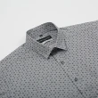【ROBERTA 諾貝達】進口素材 台灣製 純棉合身版 夏日印花短袖襯衫(灰)