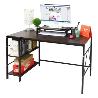 【品樂生活】電腦雙向工作桌-附螢幕架(電腦桌 辦公桌 書桌 簡易書桌 工作桌)