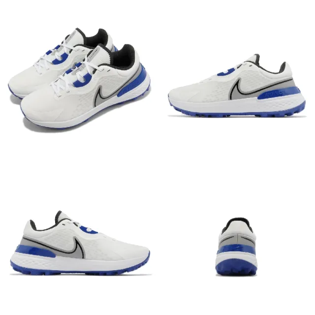【NIKE 耐吉】高爾夫球鞋 Infinity Pro 2 男鞋 女鞋 白 藍 灰 寬楦 緩震 高球 運動鞋(DM8449-104)