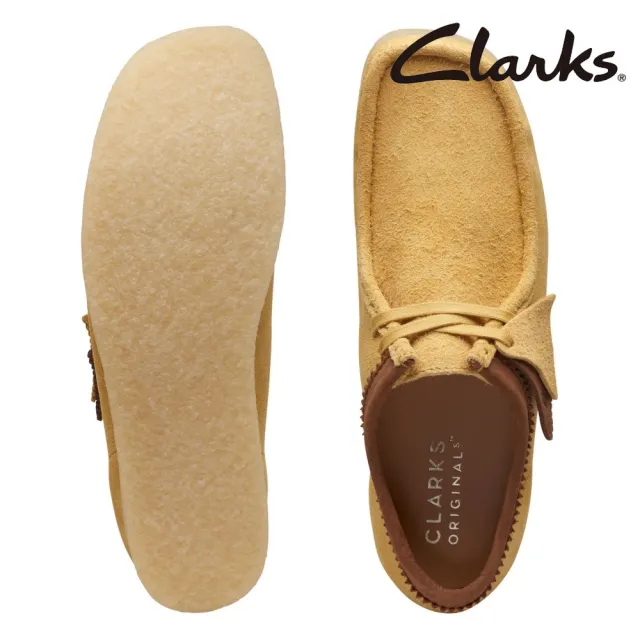 Clarks 男款 Wallabee Originals 原創工藝雙色兩眼孔真皮休閒鞋(CLM70536R)