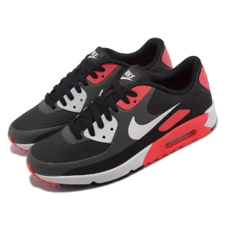 【NIKE 耐吉】高爾夫球鞋 Air Max 90 Golf 男鞋 女鞋 黑 紅 無釘 氣墊 高球 機能 運動鞋(CU9978-010)