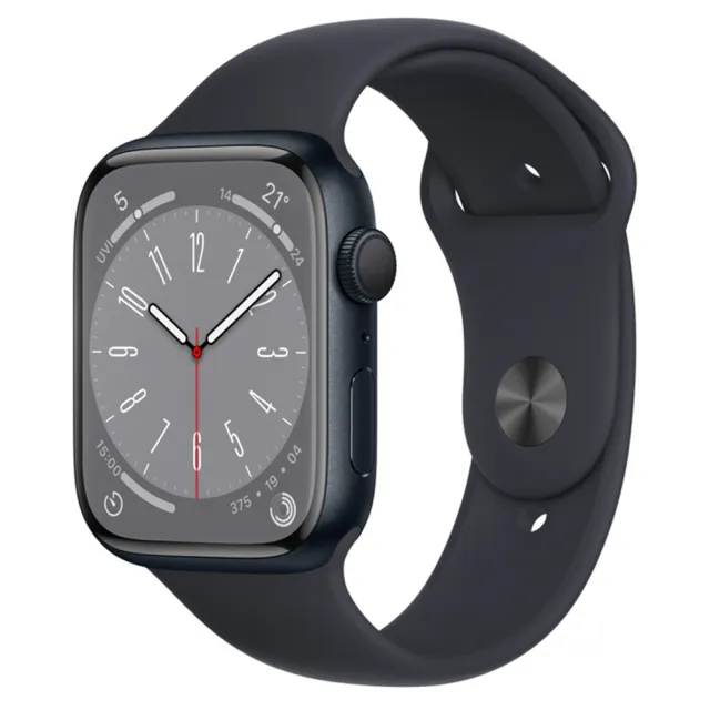 Apple 蘋果】S 級福利品Apple Watch S8 GPS 45mm 鋁金屬錶殼搭配運動錶