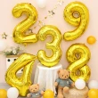 【阿米氣球派對】金色32吋大數字氣球1個-數字任選(鋁箔氣球 數字氣球)