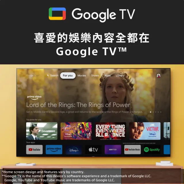 SONY 索尼】BRAVIA 32型HDR LED Google TV電視(KD-32W830L) - momo購物