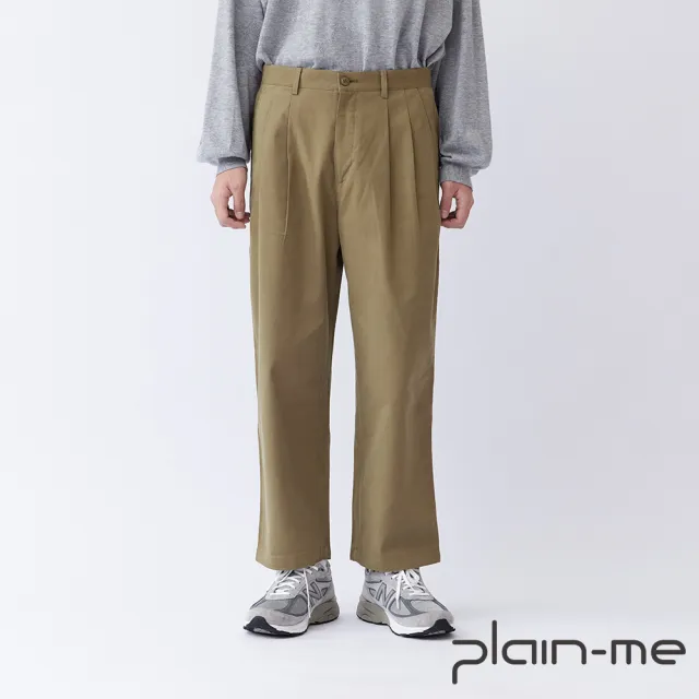 【plain-me】OOPLM 百搭打褶錐形長褲 OPM3503-231(男款/女款 共3色 錐形長褲 休閒褲)