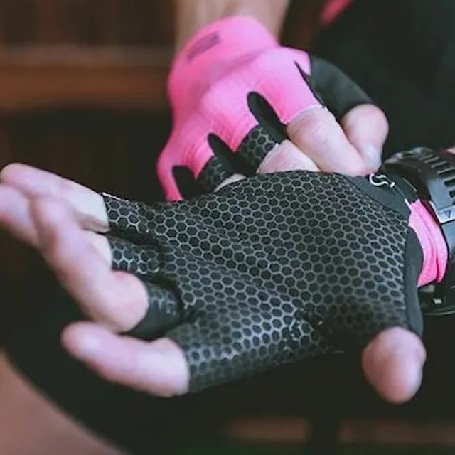 【MONTON】TUESDAY粉紅短指手套(自行車手套/單車手套/半指手套/零碼)