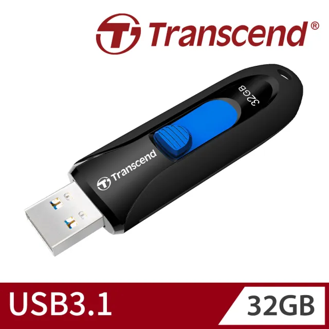 【Transcend 創見】JetFlash790 USB3.1 32GB 隨身碟-經典黑(TS32GJF790K 新舊包裝隨機出貨)