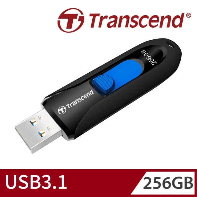 【Transcend 創見】JetFlash790 USB3.1 256GB 隨身碟-經典黑(TS256GJF790K)
