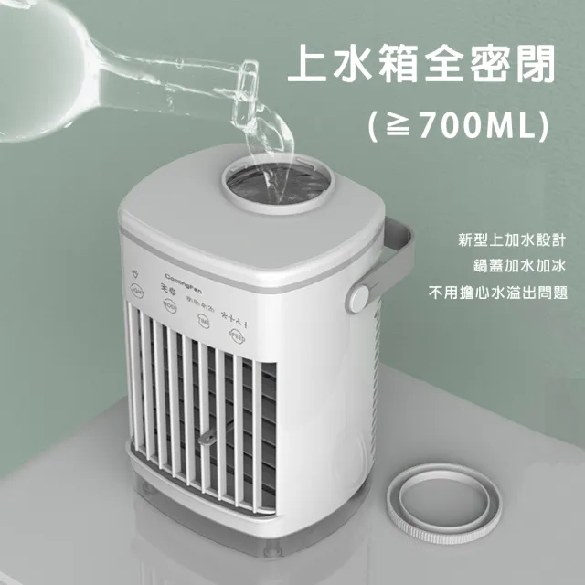 居家新生活】桌面冷風機加濕噴霧小型加濕風扇USB台式電風扇(空調扇