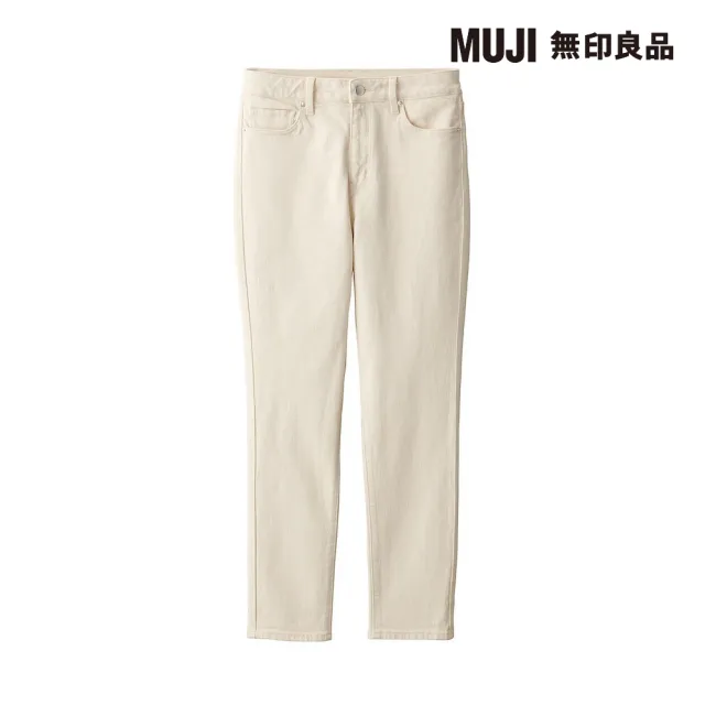 【MUJI 無印良品】女有機棉混彈性丹寧合身褲(原色)