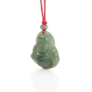 【石頭記】翡翠彌勒佛-平安喜樂(乾青種)