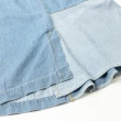 【OUWEY 歐薇】不對稱水洗拼布牛仔A字及膝裙(藍色；S-L；3231398201)