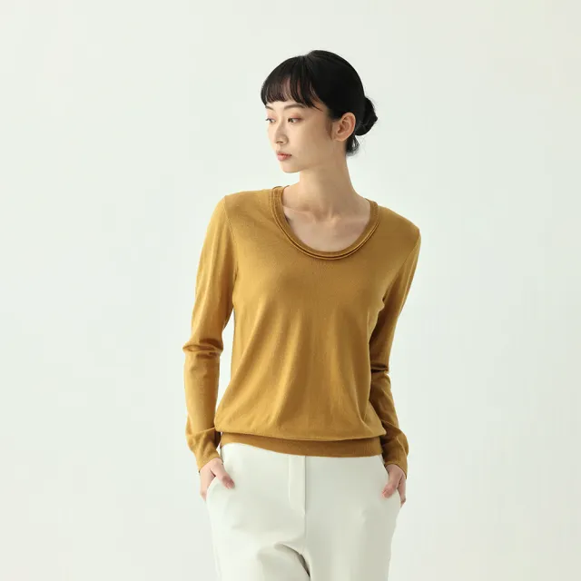 【giordano ladies】23SS_雙層圓領針織上衣(02352529)