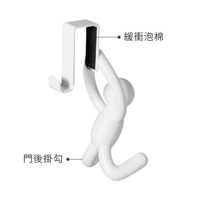 【UMBRA】加拿大 Buddy小人門後掛勾2入 雲朵白  / 掛勾 牆壁掛勾 吊鉤 掛鉤 門掛鉤