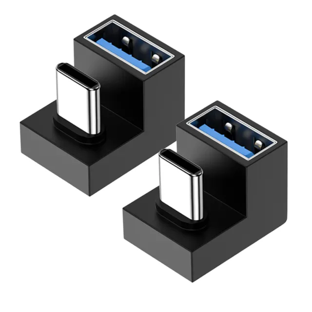 【UniSync】Type-C公轉USB3.0母10Gbp高速轉接器OTG讀卡機 U型彎 2入