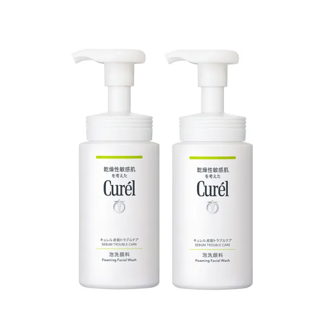 【Curel 花王珂潤】控油保濕洗顏慕絲1x1組(150ml*2)