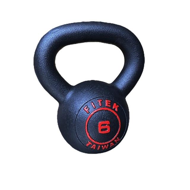 【Fitek】6KG壺鈴 經典款壺鈴(6公斤鑄鐵壺鈴 專業壺鈴)