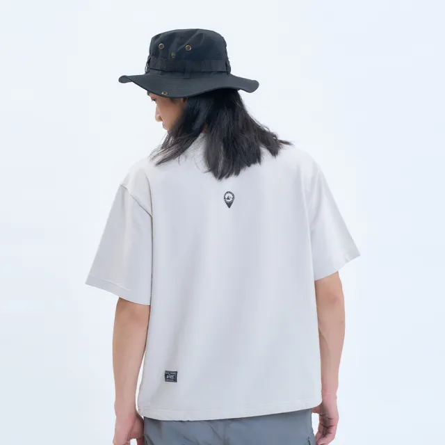 【5th STREET】男裝 短t 短袖 上衣 t恤 TEE 寬版 口袋 棉質 杏色(570922)