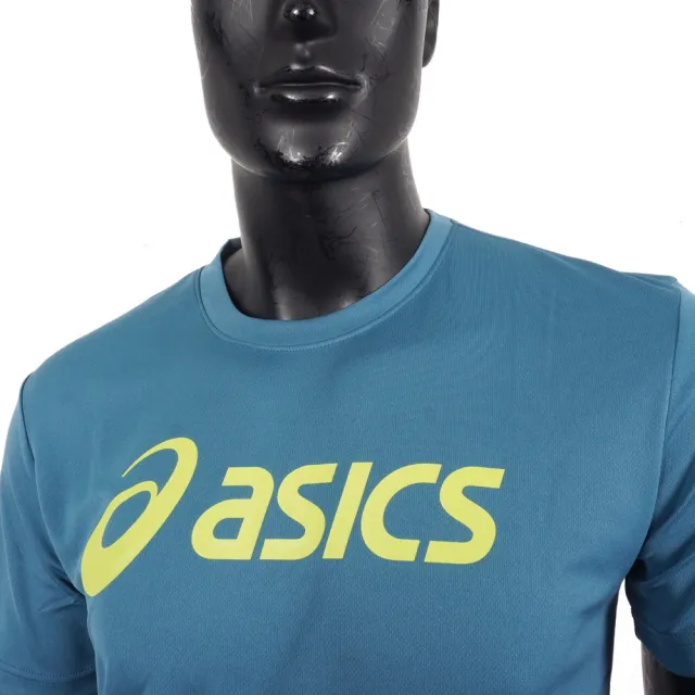 【asics 亞瑟士】T恤 短袖 吸濕快乾 透氣舒適 輕量柔軟 藍綠(2033B666-401)