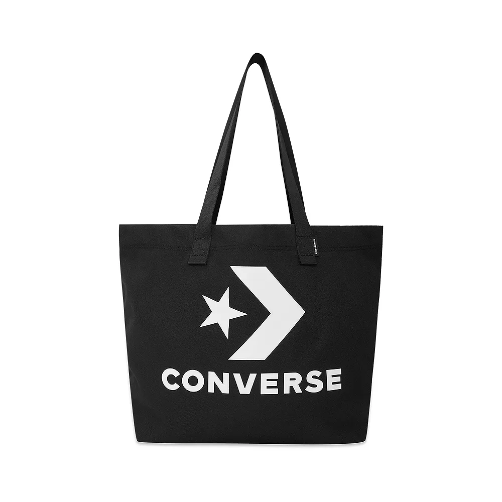 【CONVERSE】帆布袋 托特包 運動 STAR CHEVRON TOTE 黑 10024675-A01