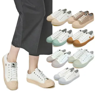 【moz】瑞典駝鹿綁帶式併色帆布餅乾鞋 7色(帆布鞋)