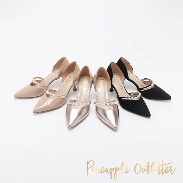 【Pineapple Outfitter】GITTEL 羊皮珍珠尖頭中跟鞋(鏡粉色)