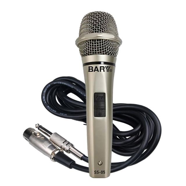  BARY SS-05 有線家用麥克風，專為家庭錄音設計，提供穩定清晰的聲音捕捉。品牌BARY，型別有線，適用於家用環境。全機保固90天，麥克風聲音頭為耗材保固30天。輕巧耐用，適合直播、會議或日常錄音，提升您的音質體驗。 
