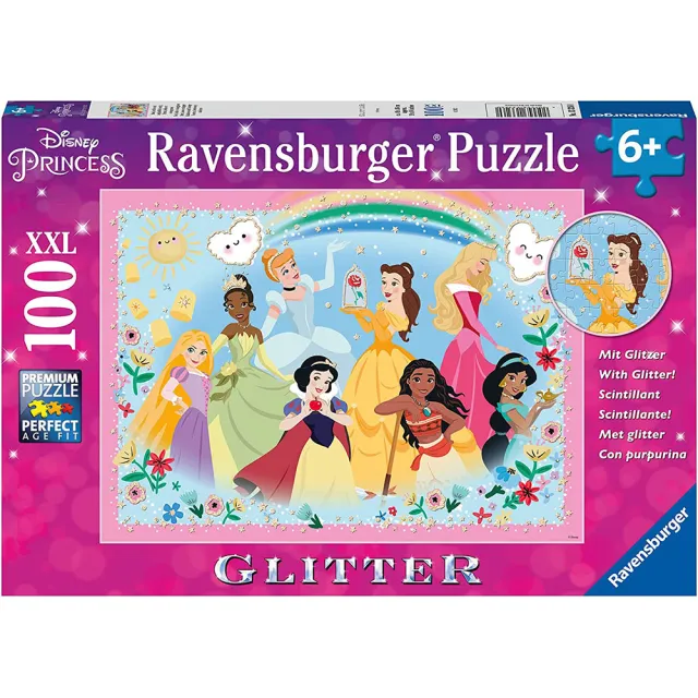 【Ravensburger】維寶拼圖  迪士尼公主 閃亮版 100片