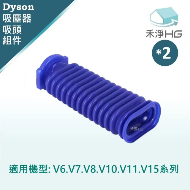 【HG 禾淨家用】Dyson 適用V6全系列 副廠吸塵器配件 滾筒吸頭軟管(2入組)